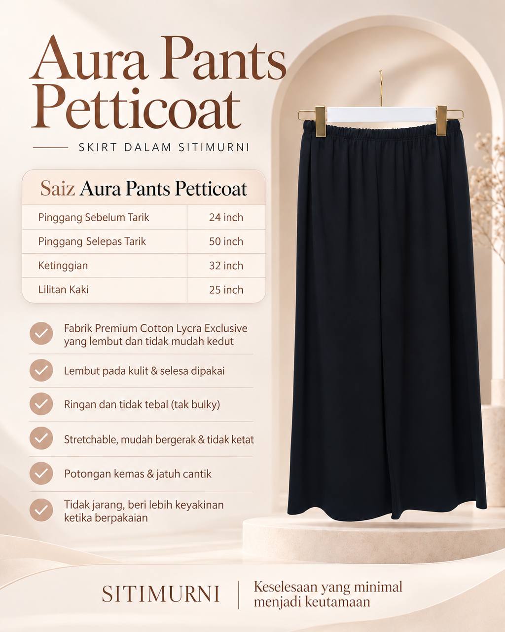 AURA PANT PETTICOAT IN NUDE