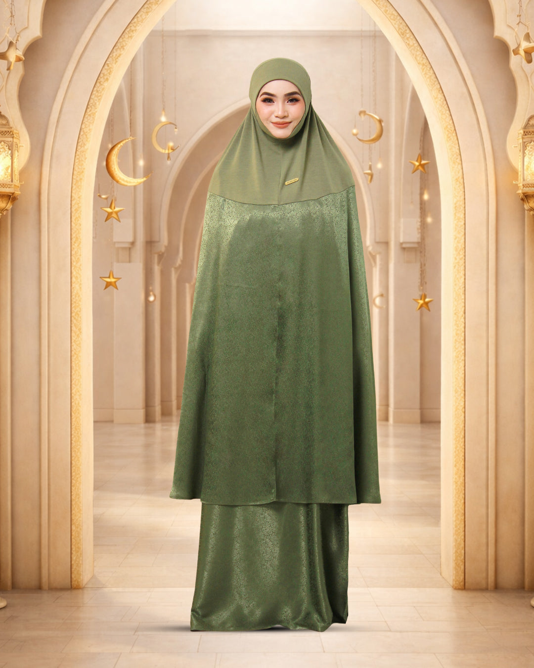 AURA RAMADHANI IN OLIVE GREEN