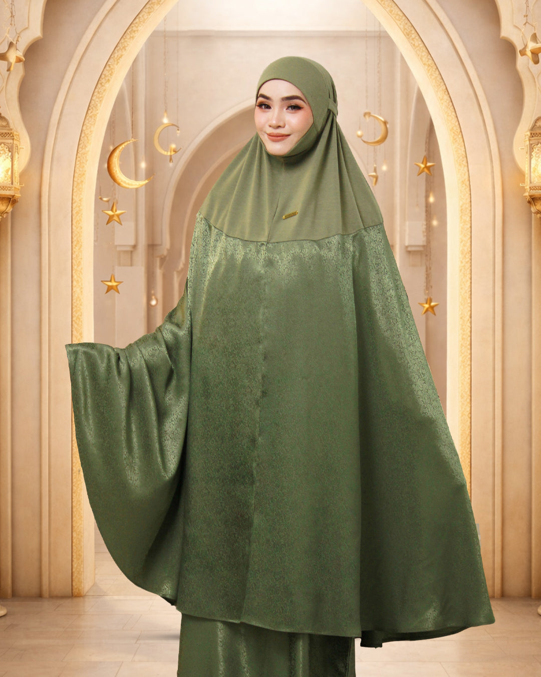 AURA RAMADHANI IN OLIVE GREEN