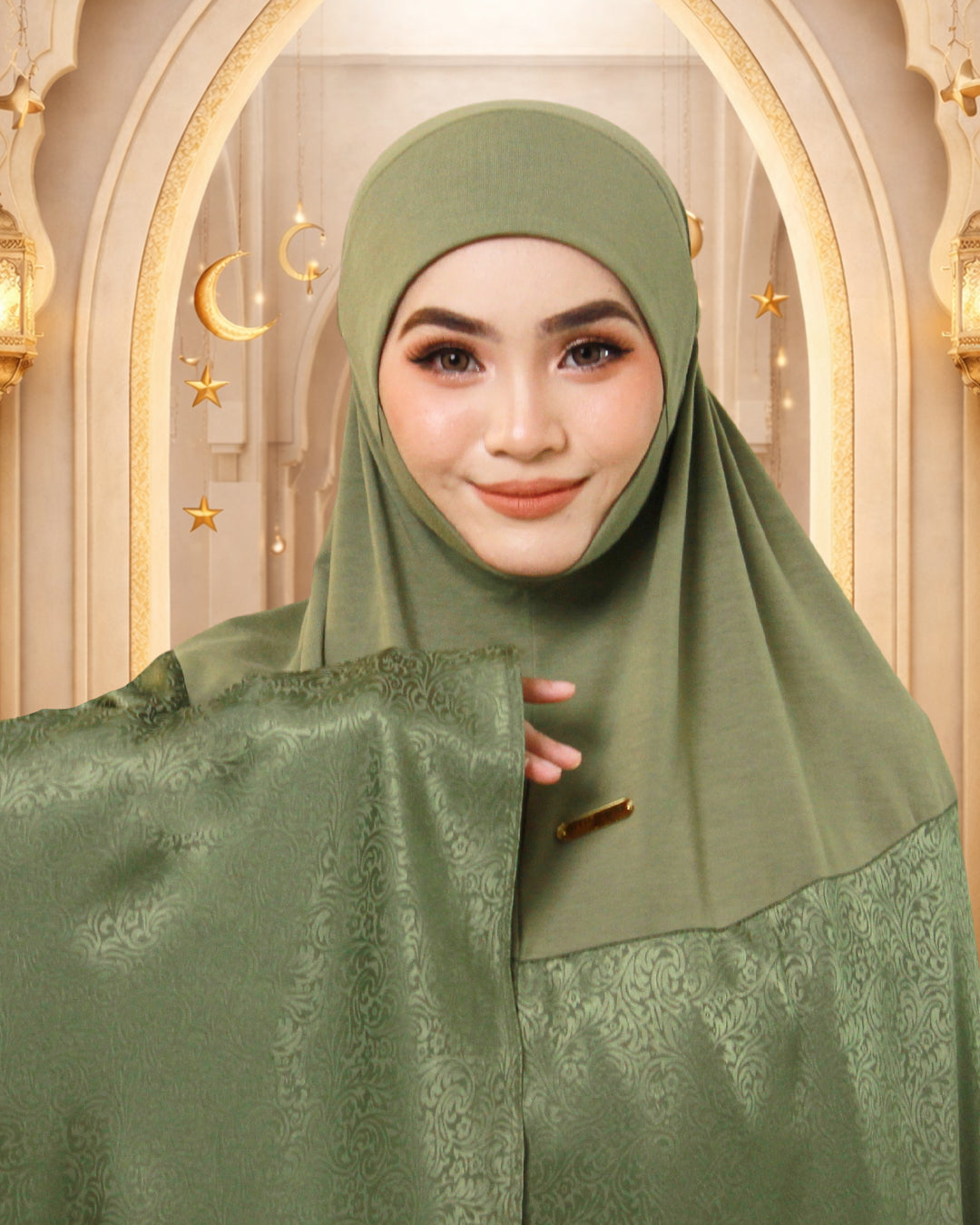 AURA RAMADHANI IN OLIVE GREEN
