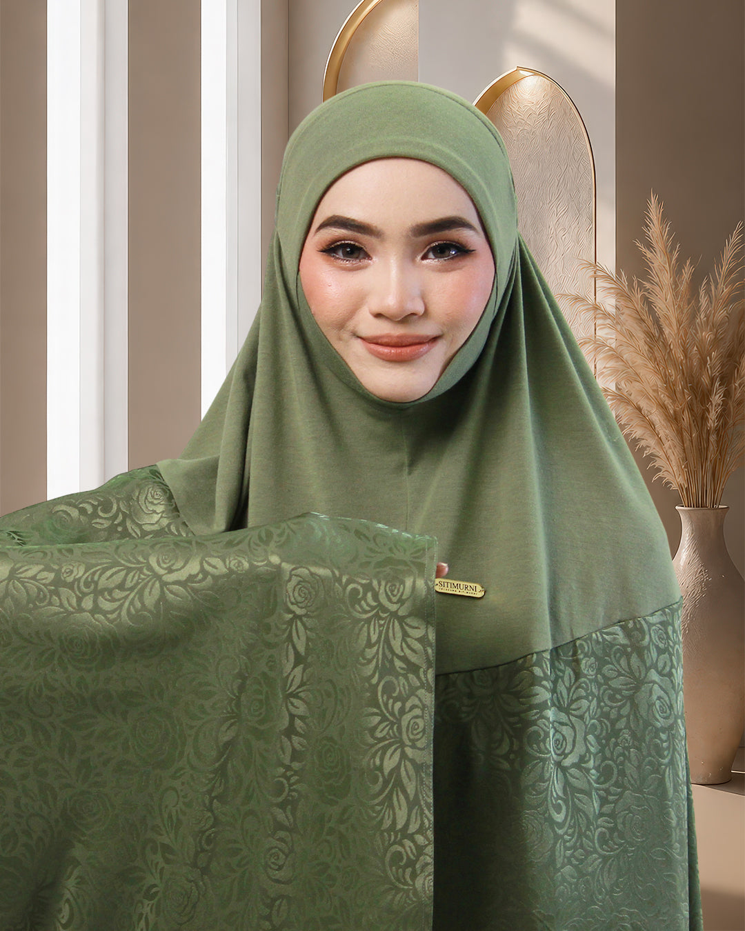 AURA SAFA IN OLIVE GREEN