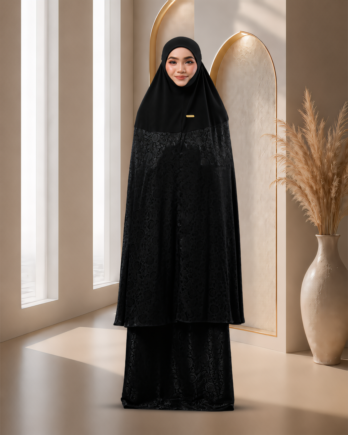 AURA SAFA IN ROYAL BLACK