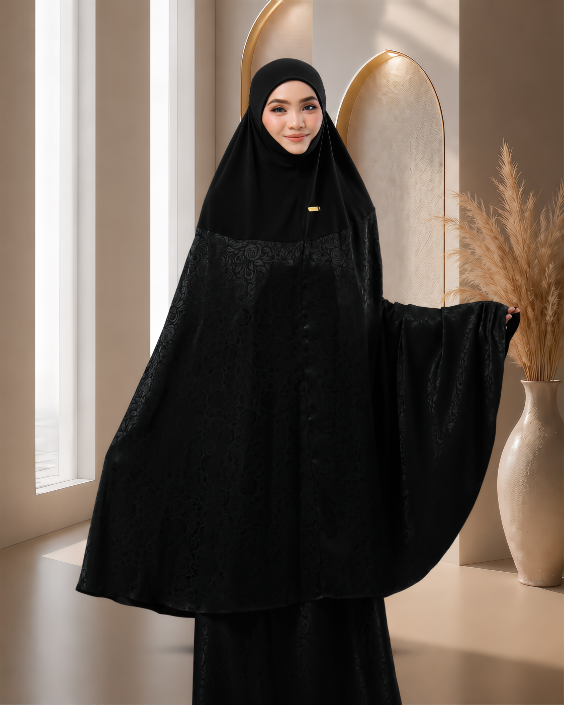 AURA SAFA IN ROYAL BLACK