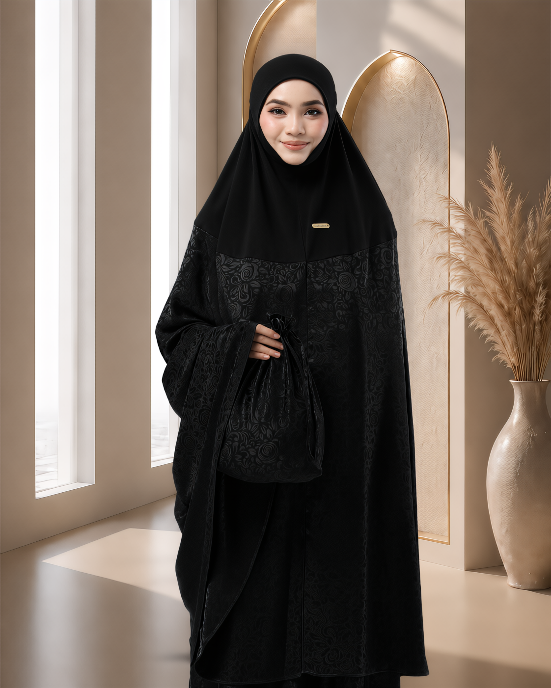 AURA SAFA IN ROYAL BLACK