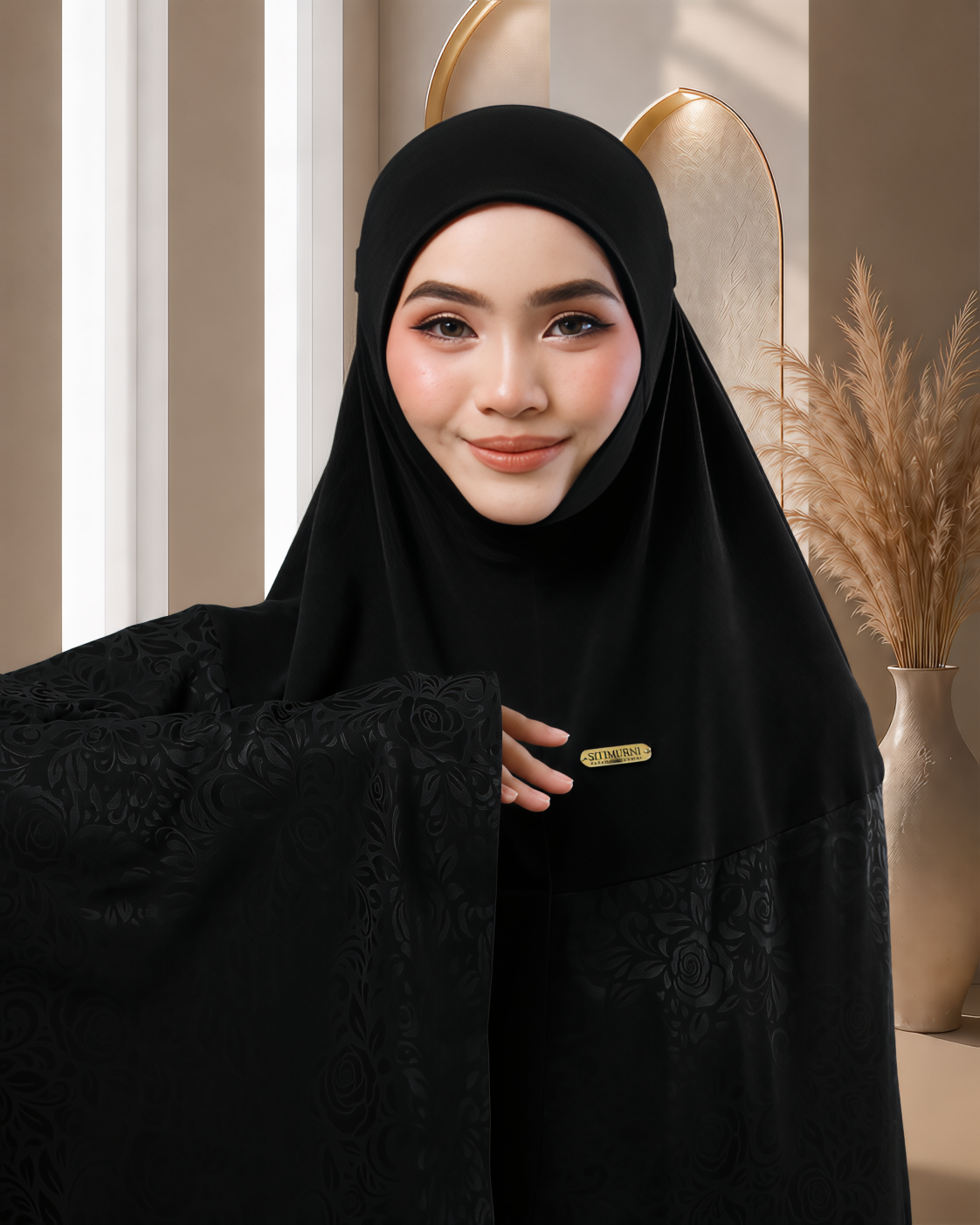 AURA SAFA IN ROYAL BLACK