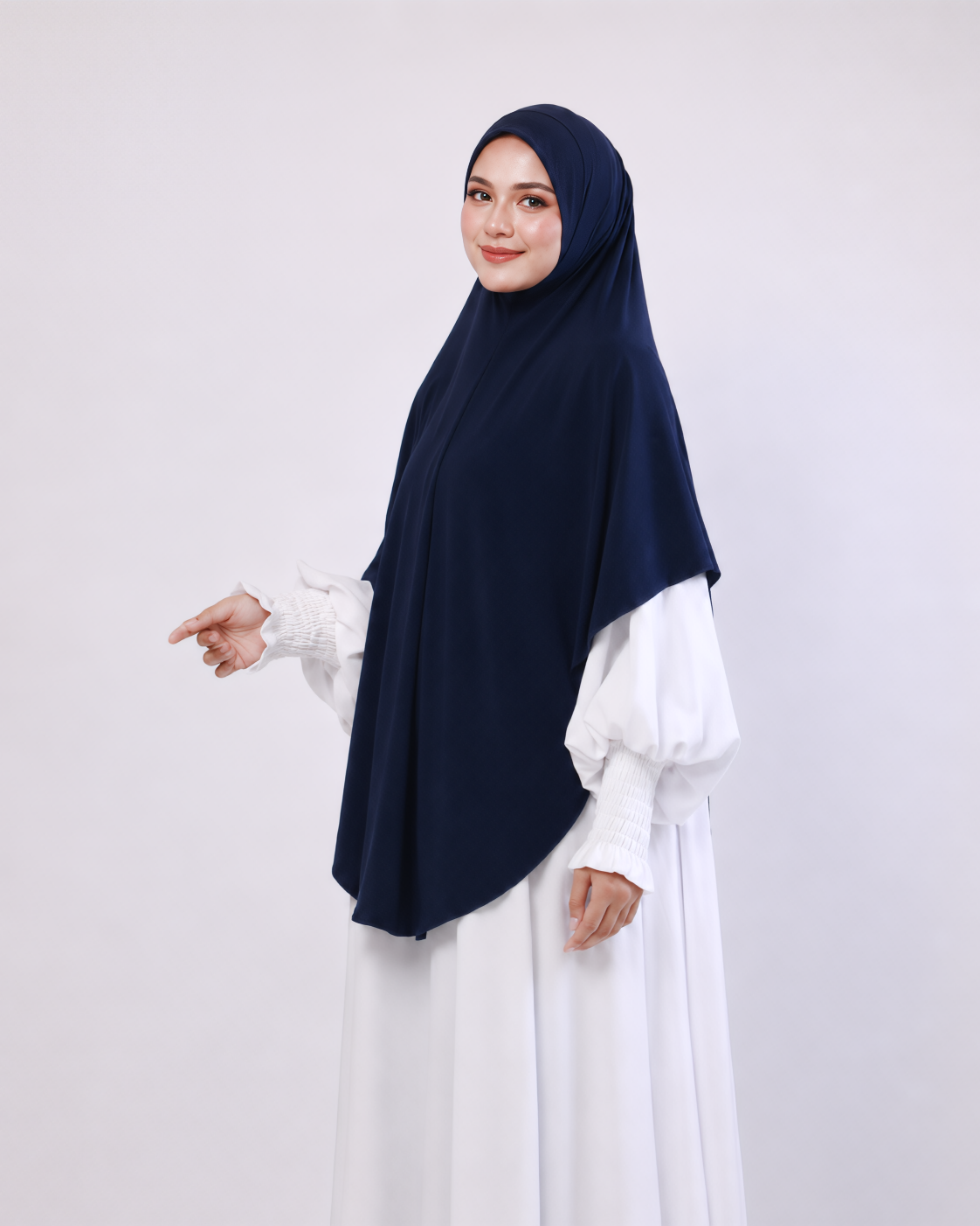TUDUNG SARONG DAHLIA IN DEEP NAVY