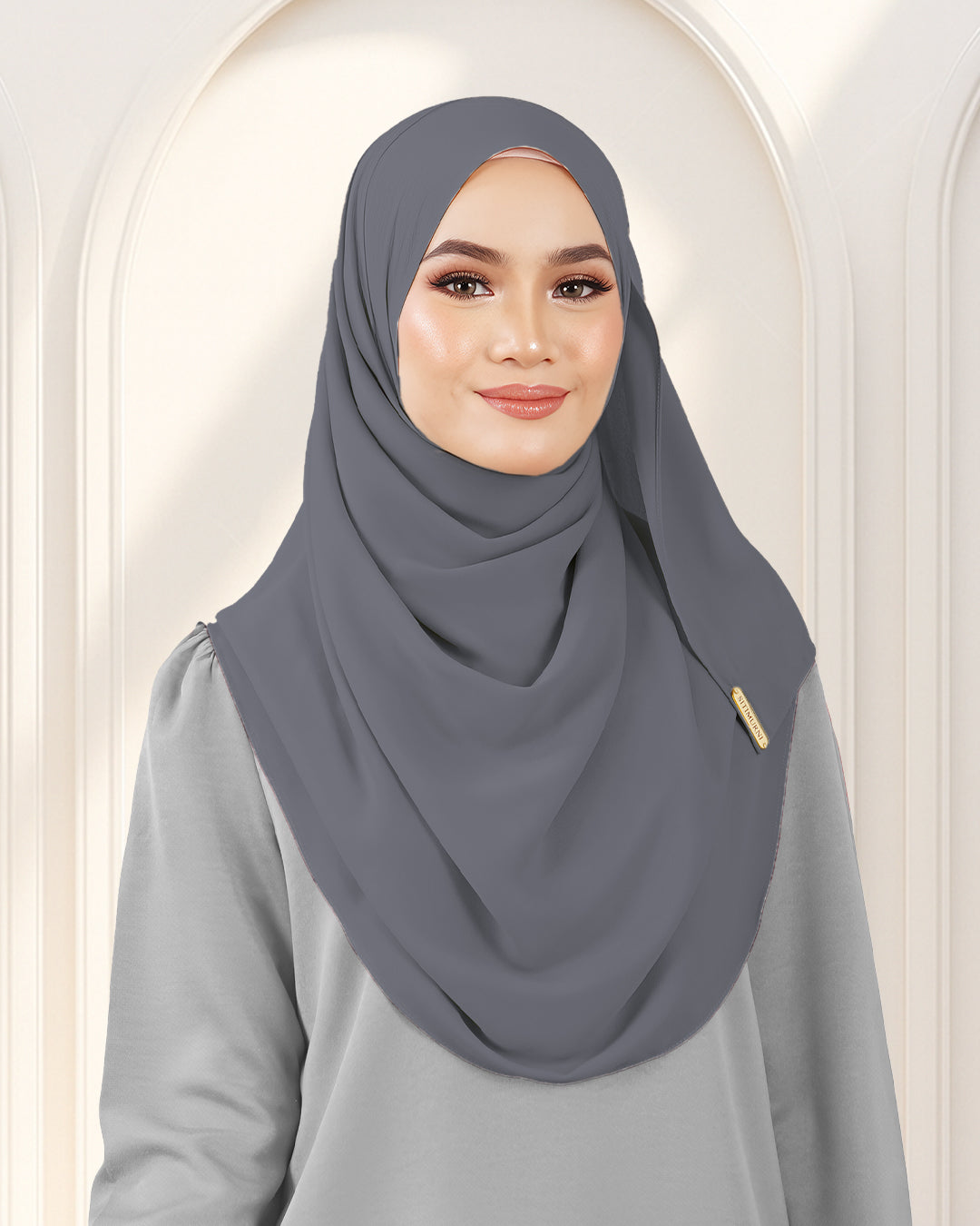 NUFA PLAIN DUBAI IN DARK GREY