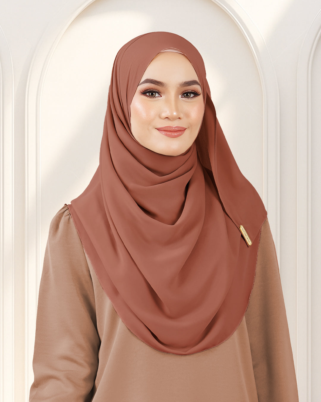 NUFA PLAIN DUBAI IN DARK PEACH