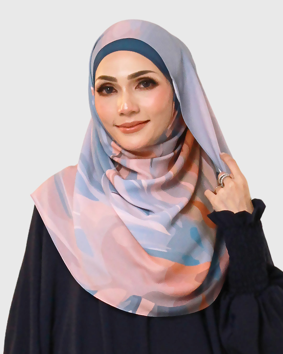 JUBAH ARAFAAH IN GLOSSY NAVY