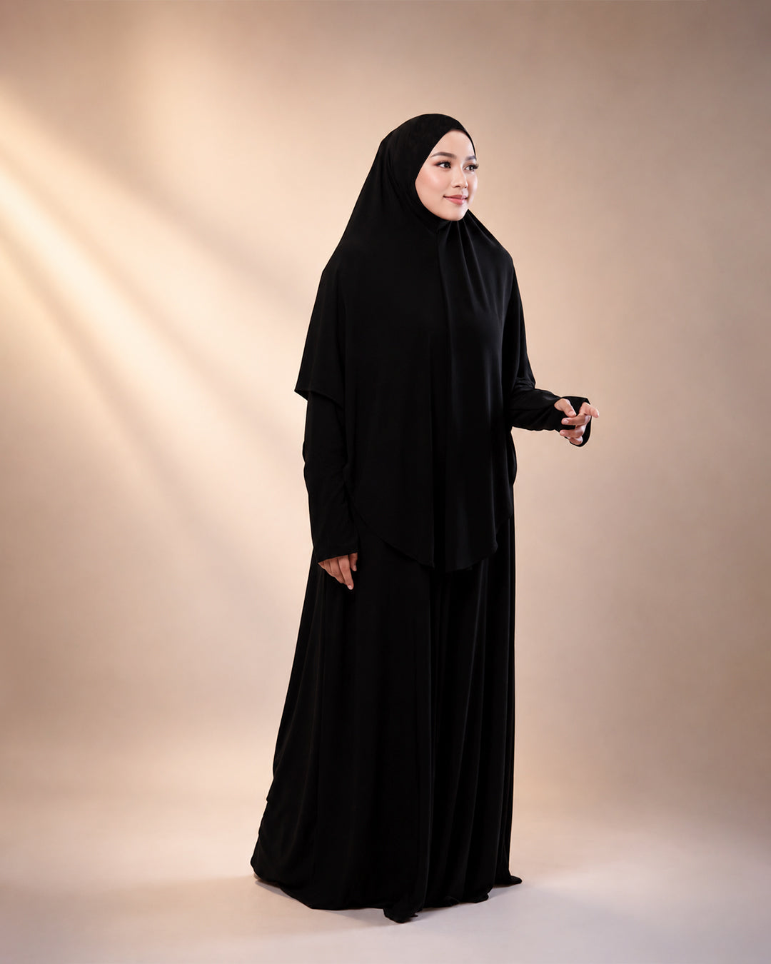 KOMBO TUDUNG & JUBAH IN BLACK (SAIZ BESAR)