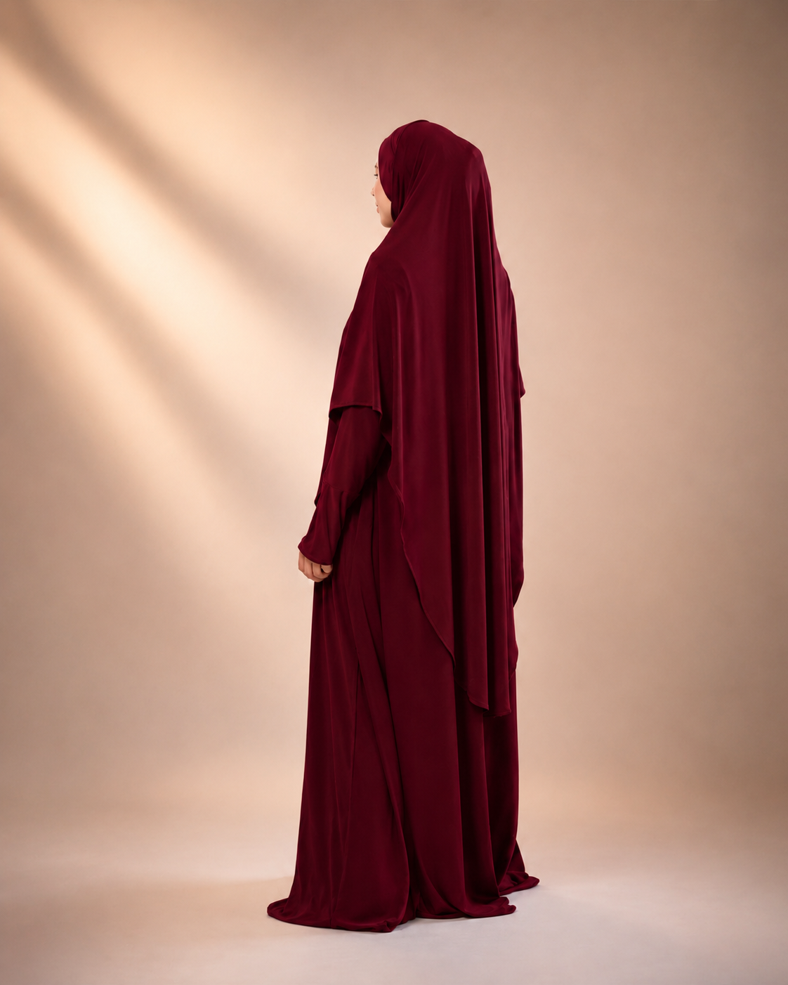 KOMBO TUDUNG & JUBAH IN DARK MAROON (SAIZ NORMAL)