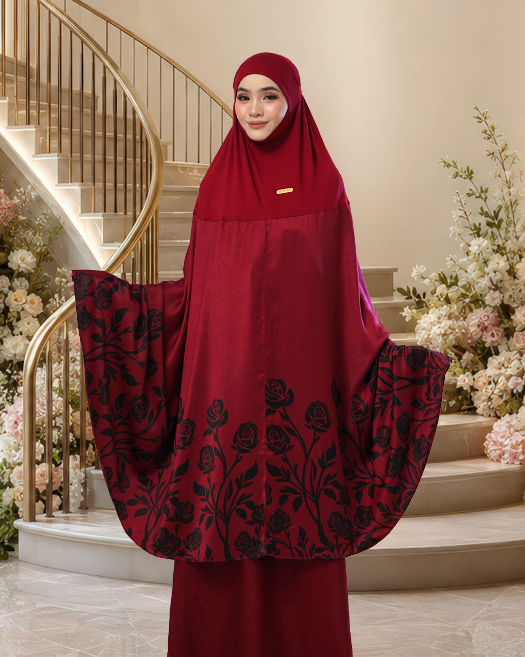 ALYA MARDHIAH IN DARK CHERRY