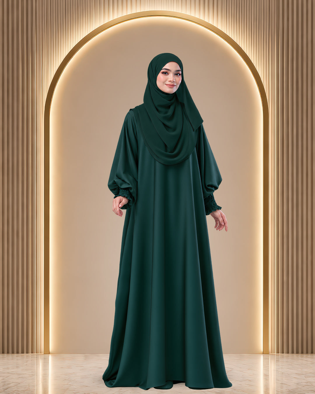 JUBAH QUEEN RAUDHAH IN LUXURY EMERALD