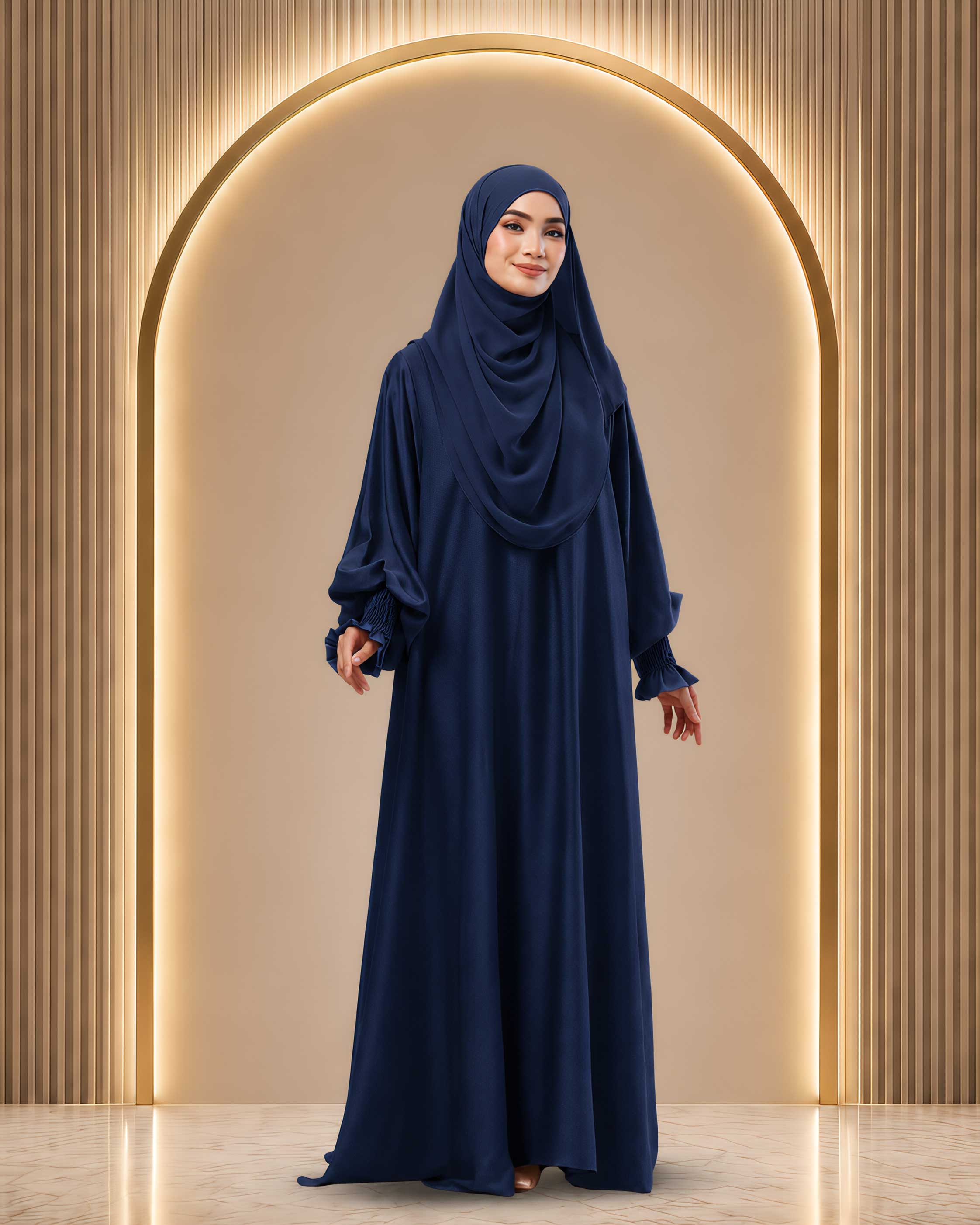 JUBAH QUEEN RAUDHAH IN LUXURY NAVY