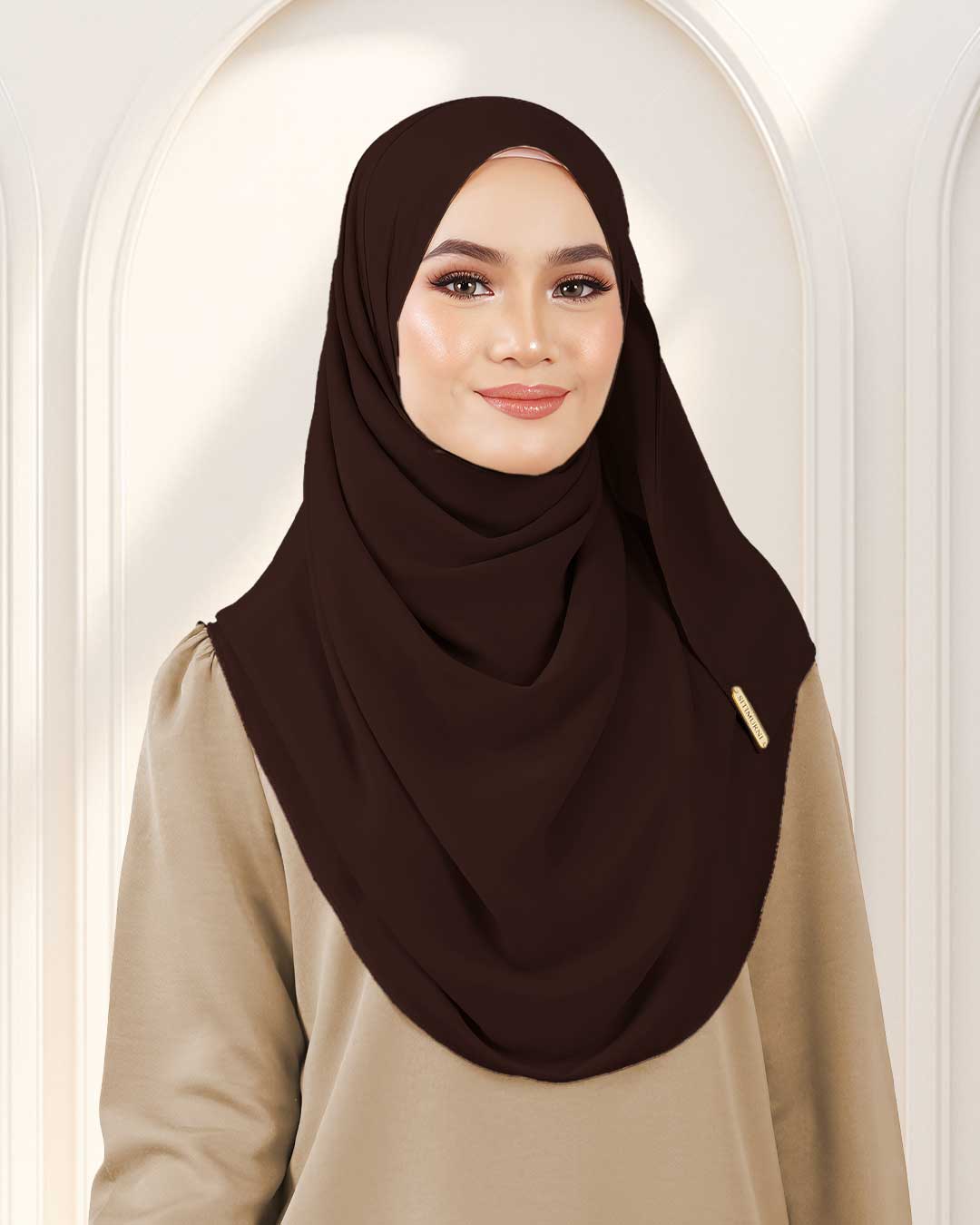 NUFA PLAIN DUBAI IN RICH BROWN