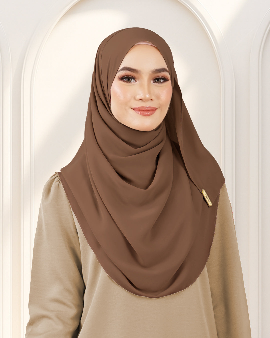 NUFA PLAIN DUBAI IN TOFFEE MOCHA