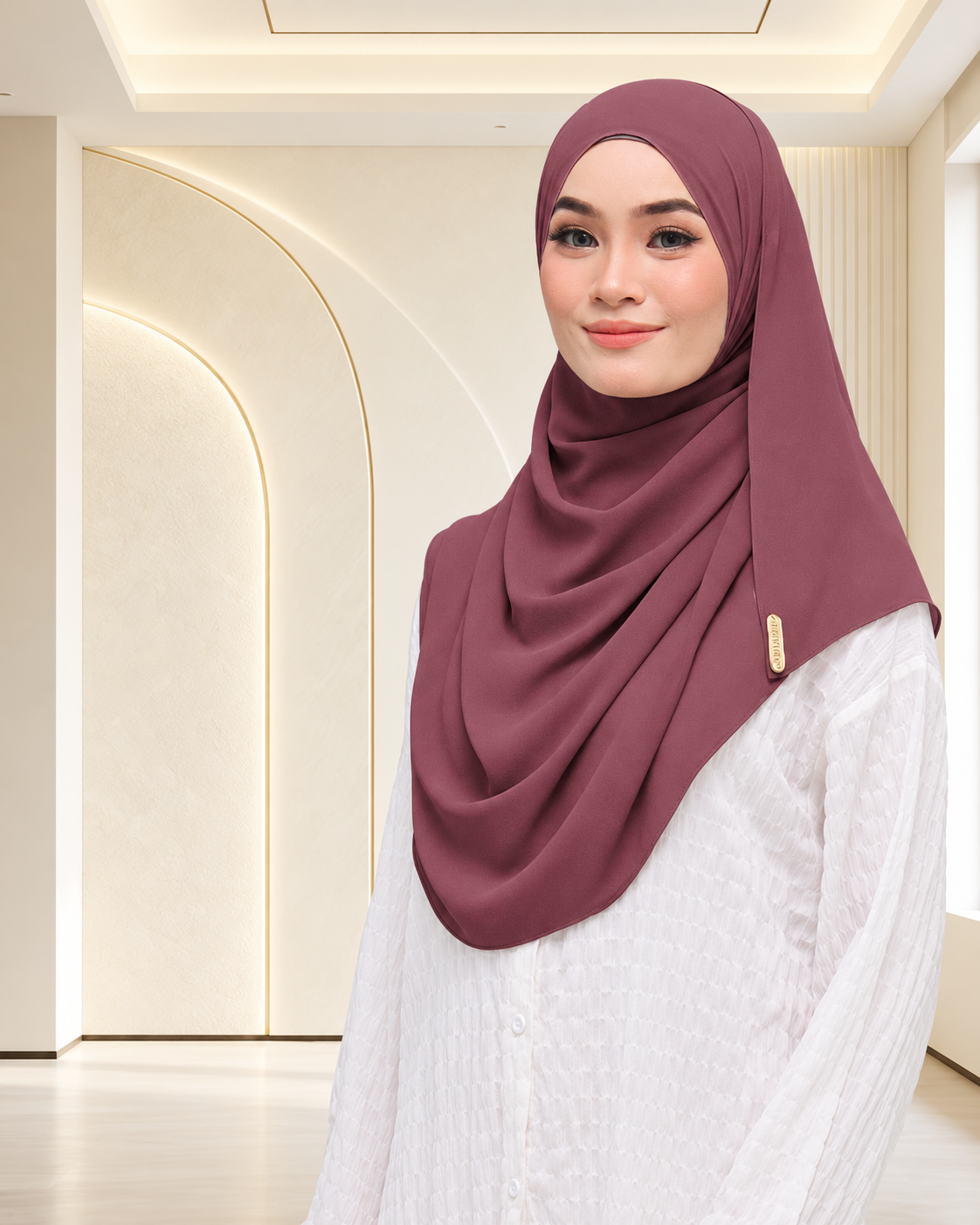 NUFA PLAIN DUBAI IN MAGENTA ROSE