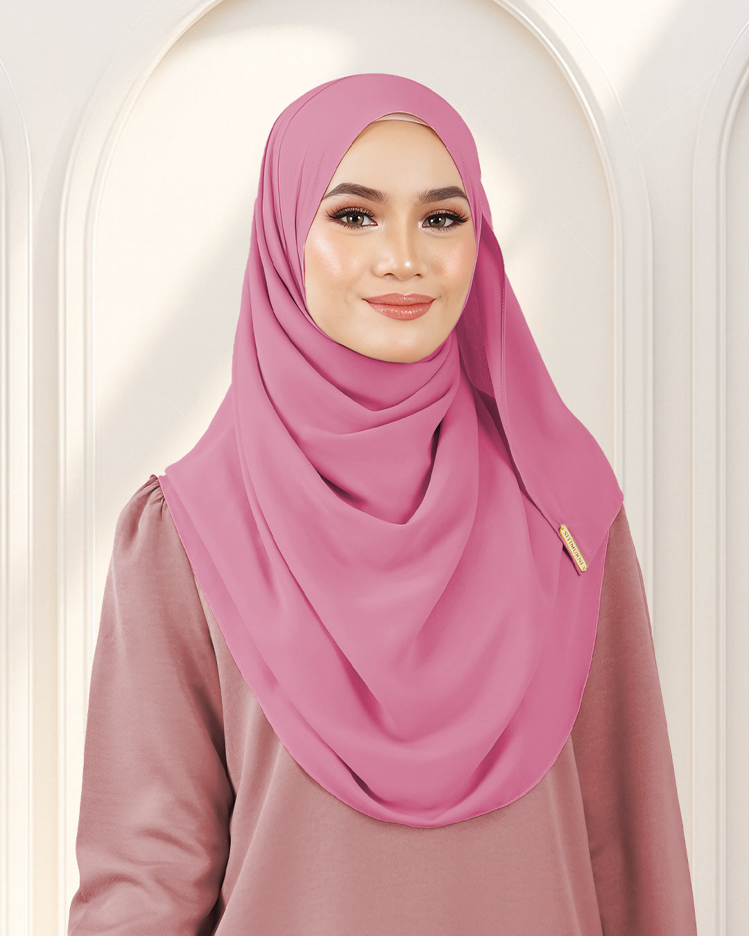 NUFA PLAIN DUBAI IN PINK ROSE
