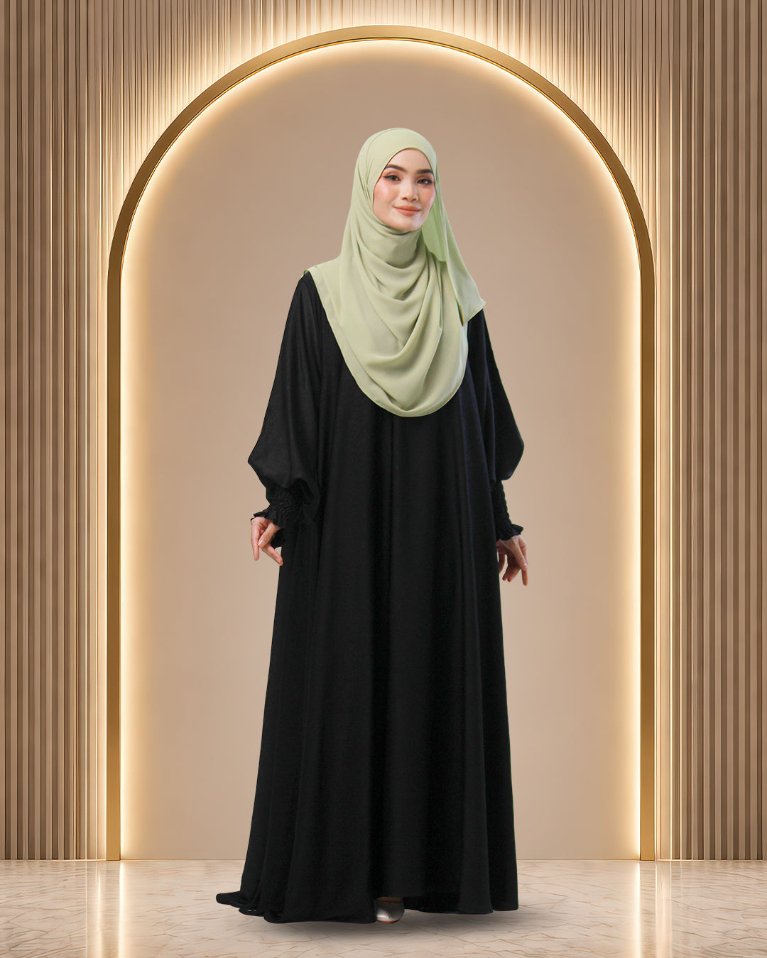 JUBAH QUEEN RAUDHAH IN LUXURY BLACK