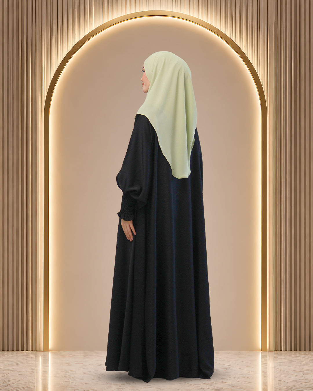JUBAH QUEEN RAUDHAH IN LUXURY BLACK