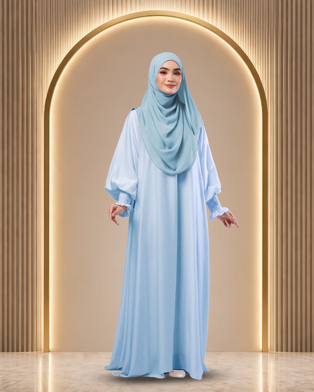 JUBAH QUEEN RAUDHAH IN LUXURY BLUE
