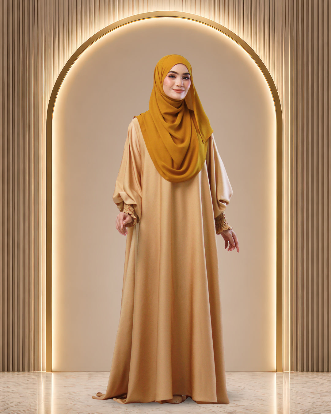 JUBAH QUEEN RAUDHAH IN LUXURY GOLD