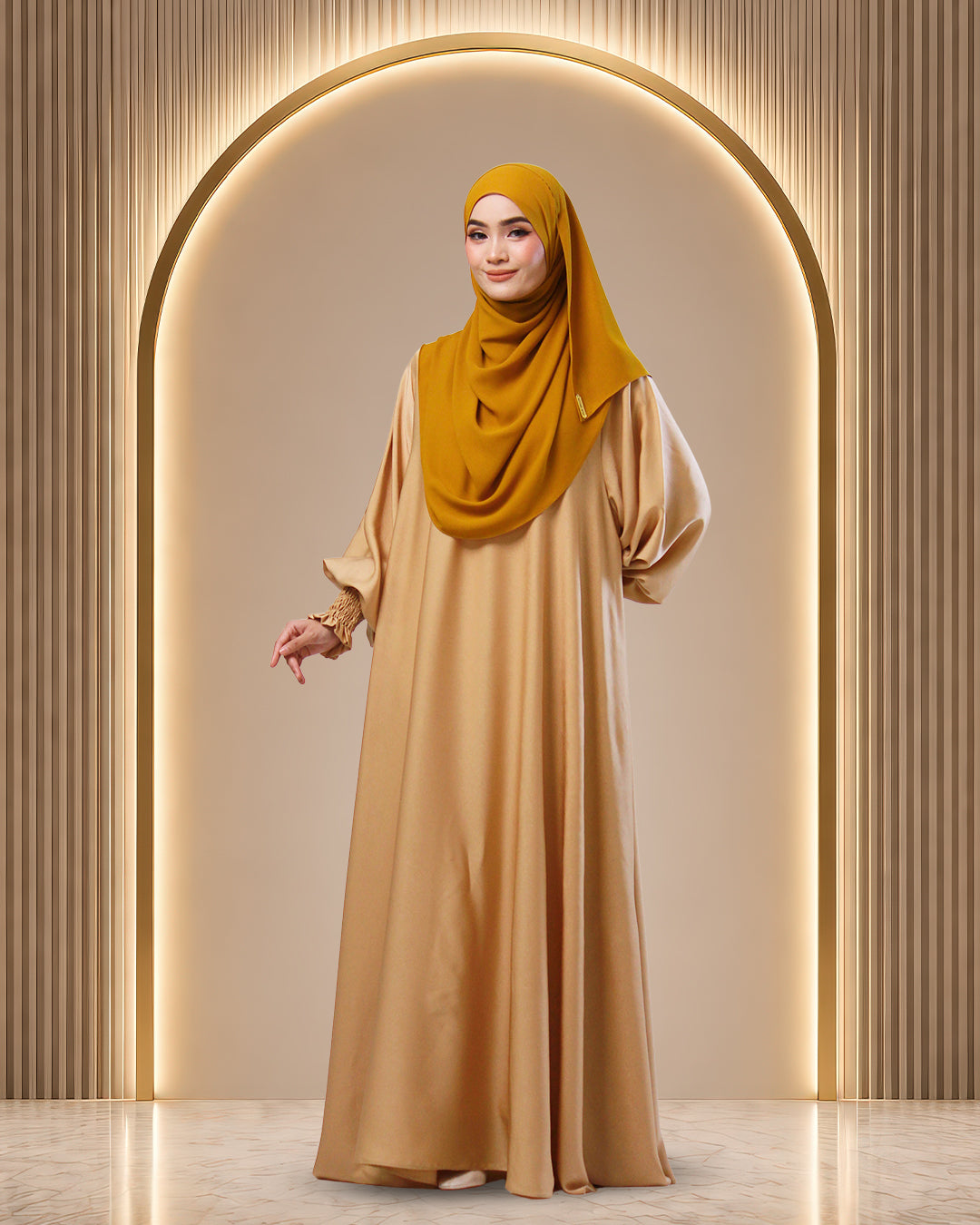 JUBAH QUEEN RAUDHAH IN LUXURY GOLD