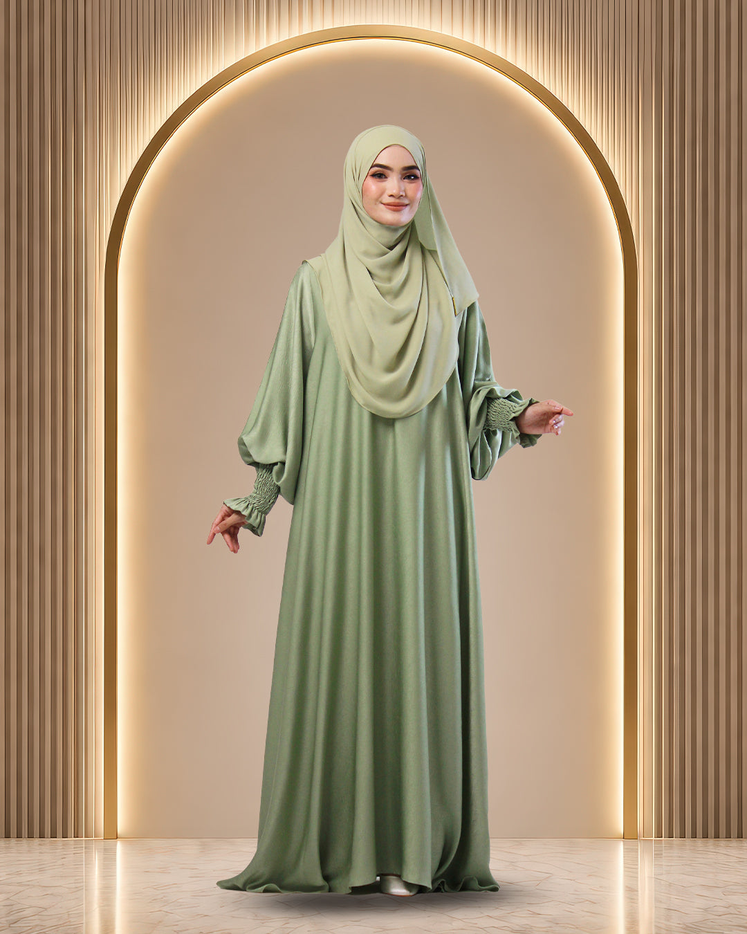 JUBAH QUEEN RAUDHAH IN LUXURY GREEN