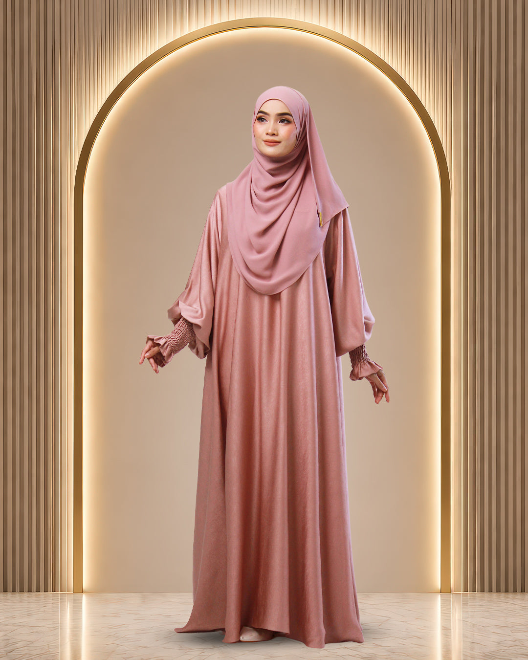 JUBAH QUEEN RAUDHAH IN LUXURY ROSE