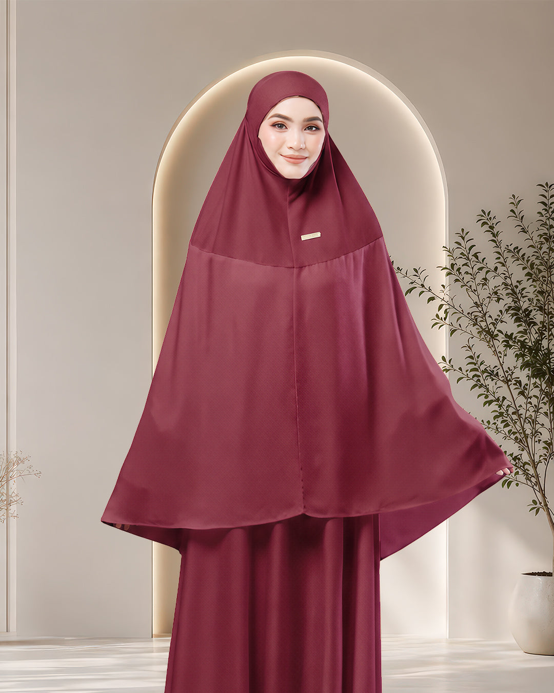 NUR UMRA IN ROYAL BURGUNDY