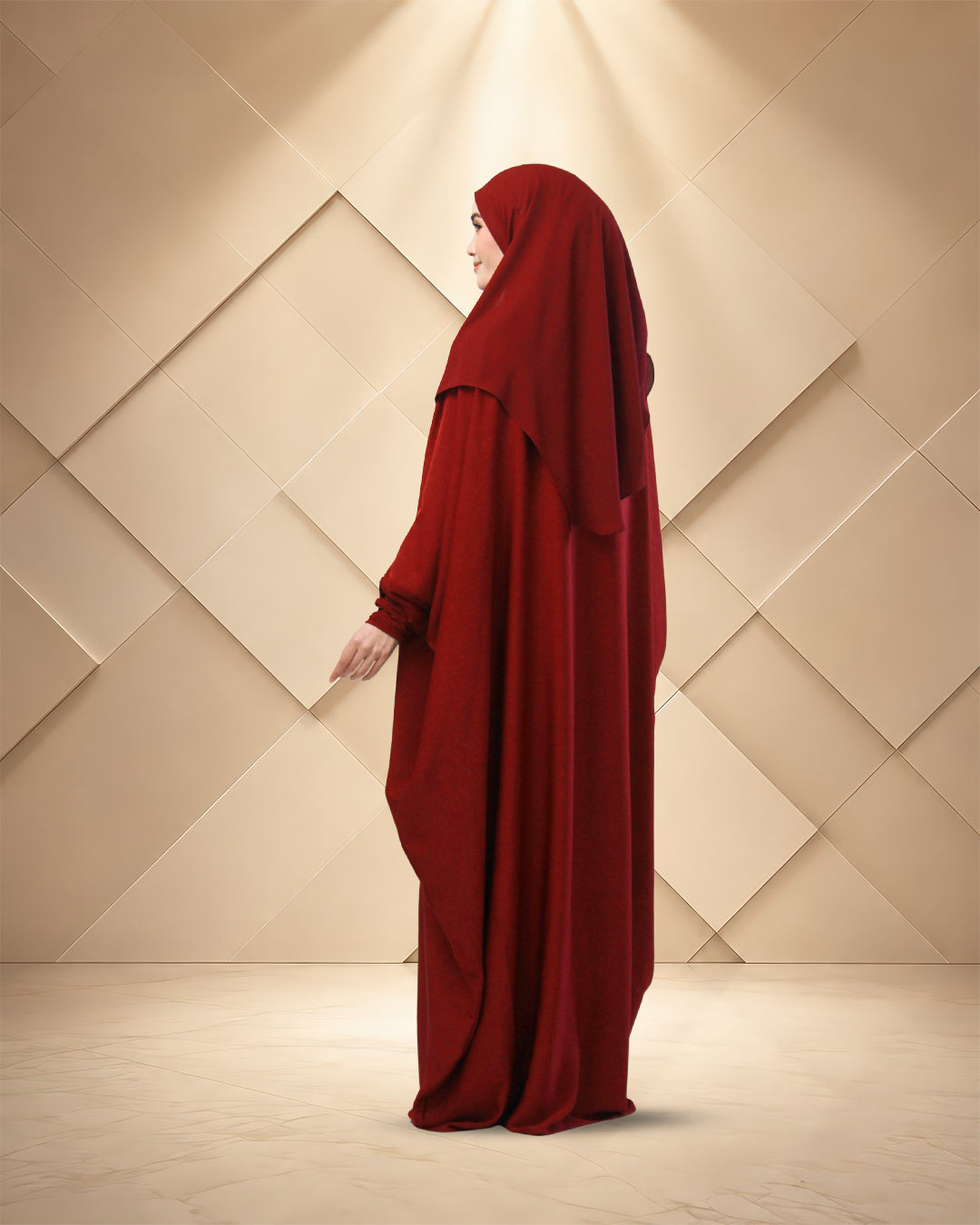 JUBAH BIDADARI IN ROYAL BURGUNDY