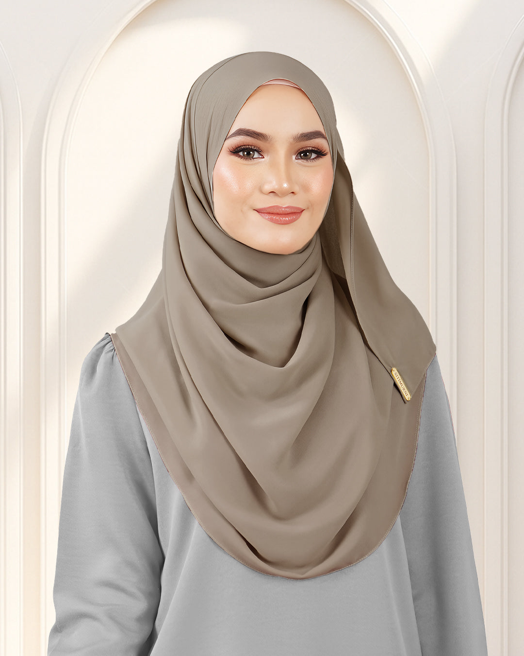 NUFA PLAIN DUBAI IN SMOKEY GREY