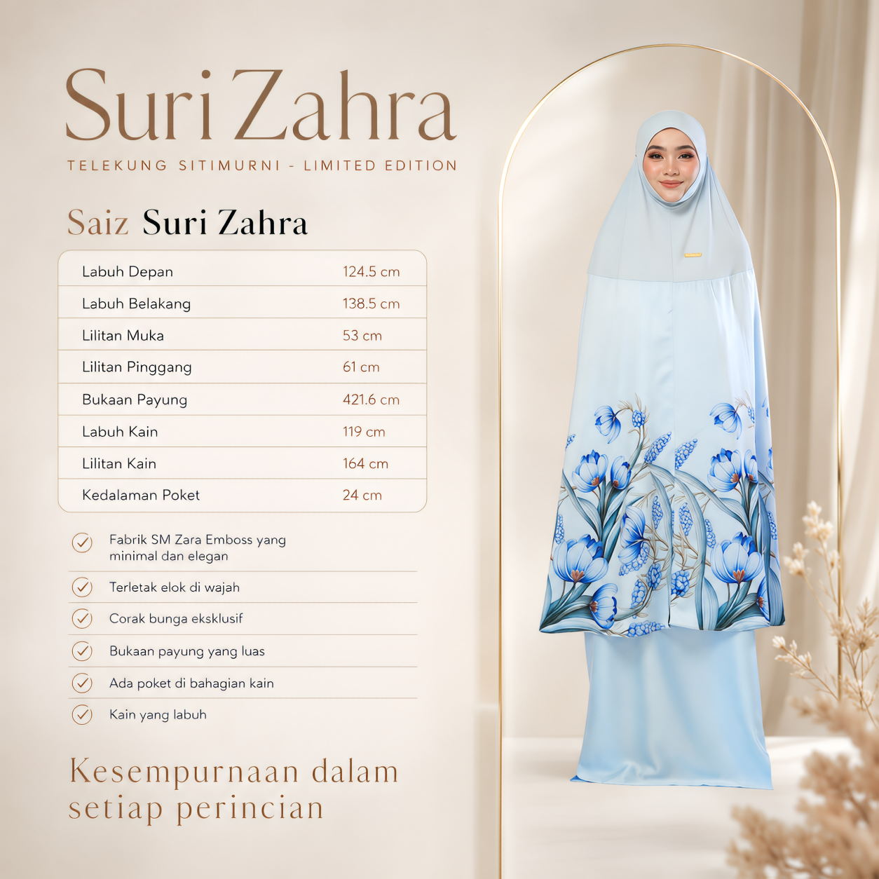 SURI ZAHRA IN BLUE