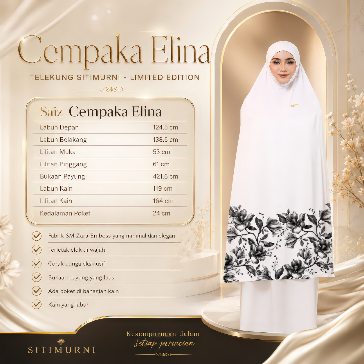 CEMPAKA ELINA IN WHITE