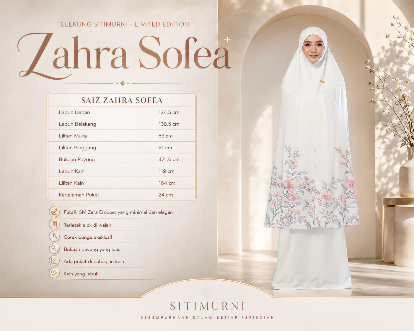 ZAHRA SOFEA IN WHITE