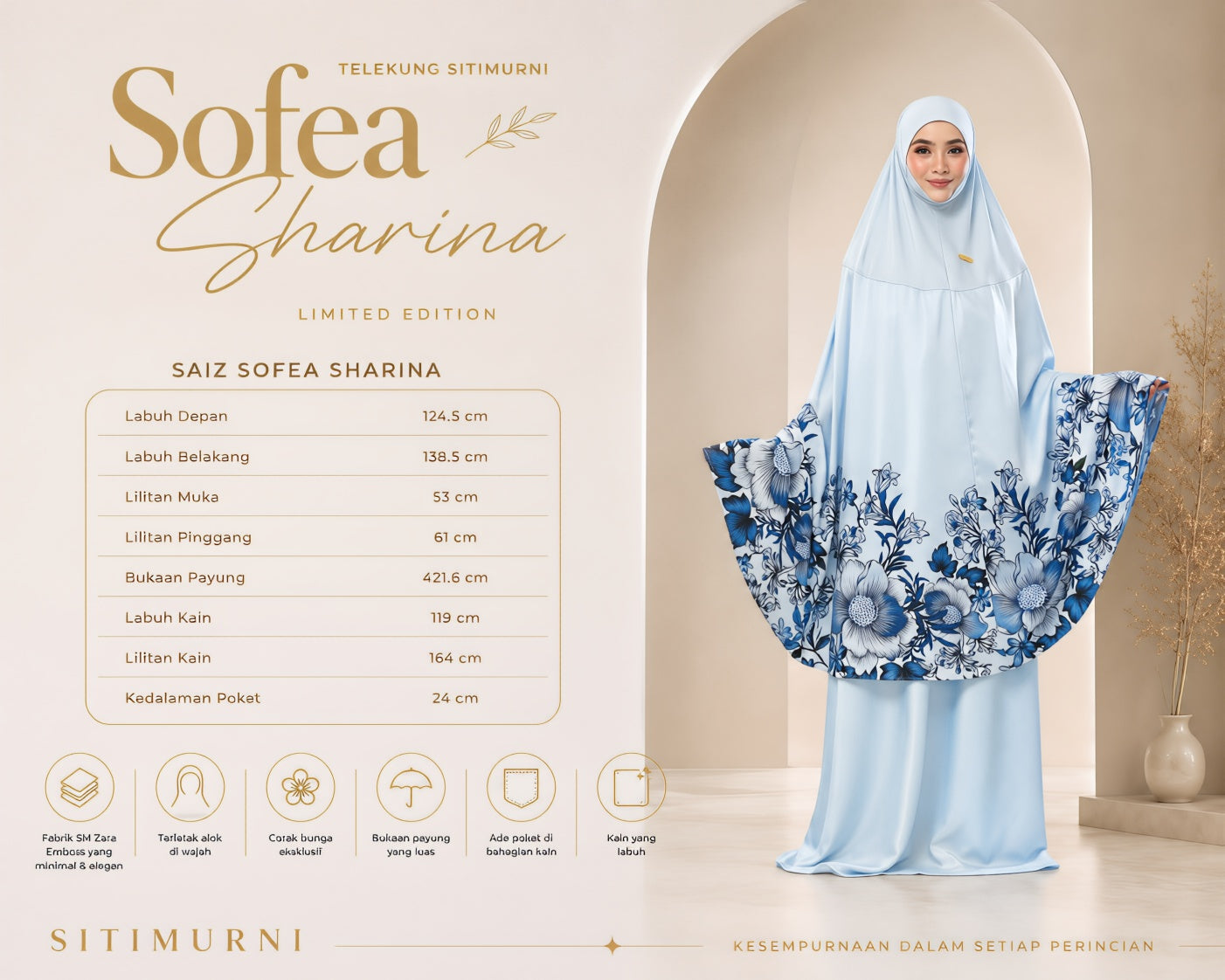 SOFEA SHARINA IN BLUE