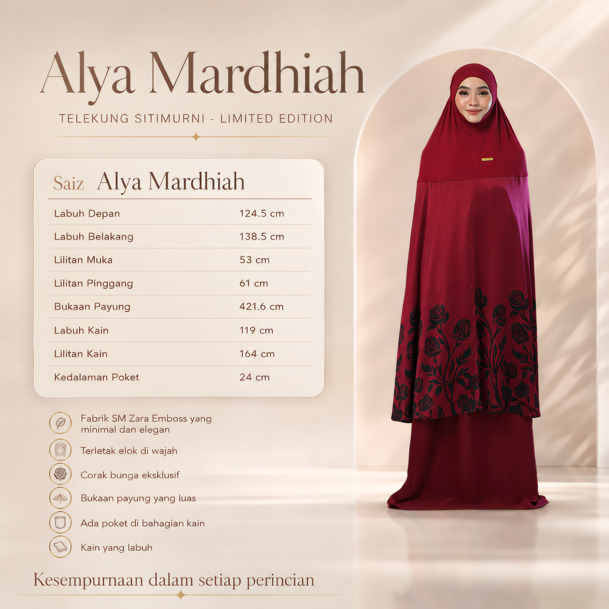 ALYA MARDHIAH IN DARK CHERRY