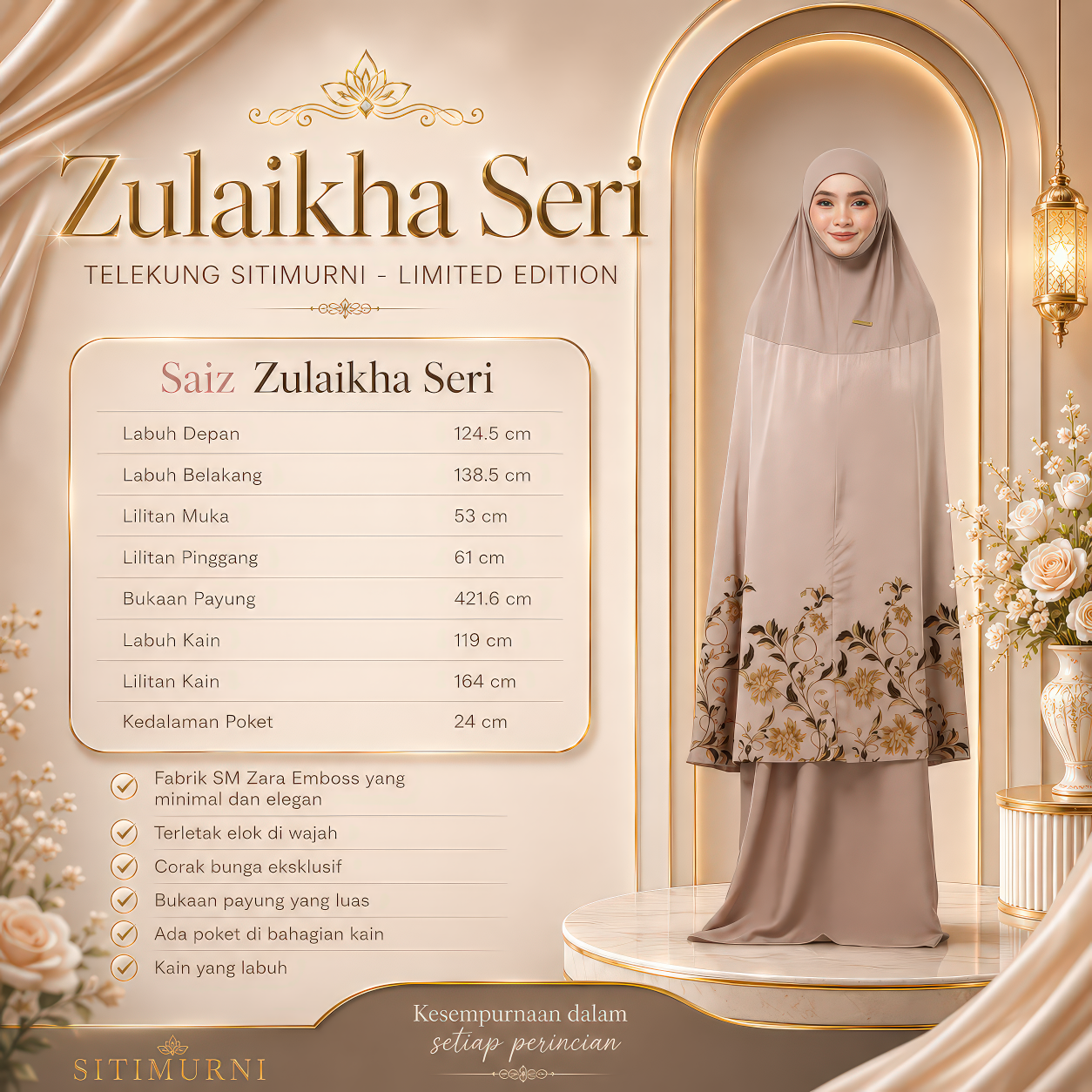 ZULAIKHA SERI IN VINTAGE GREY