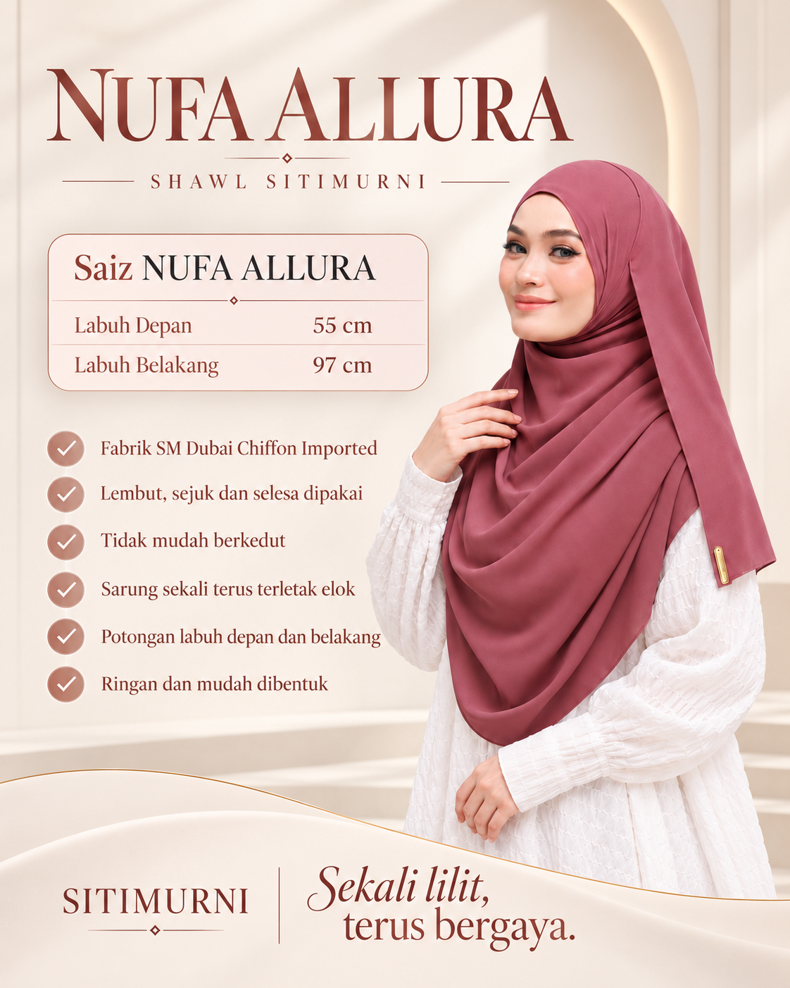 NUFA ALLURA DUBAI IN MAGENTA ROSE