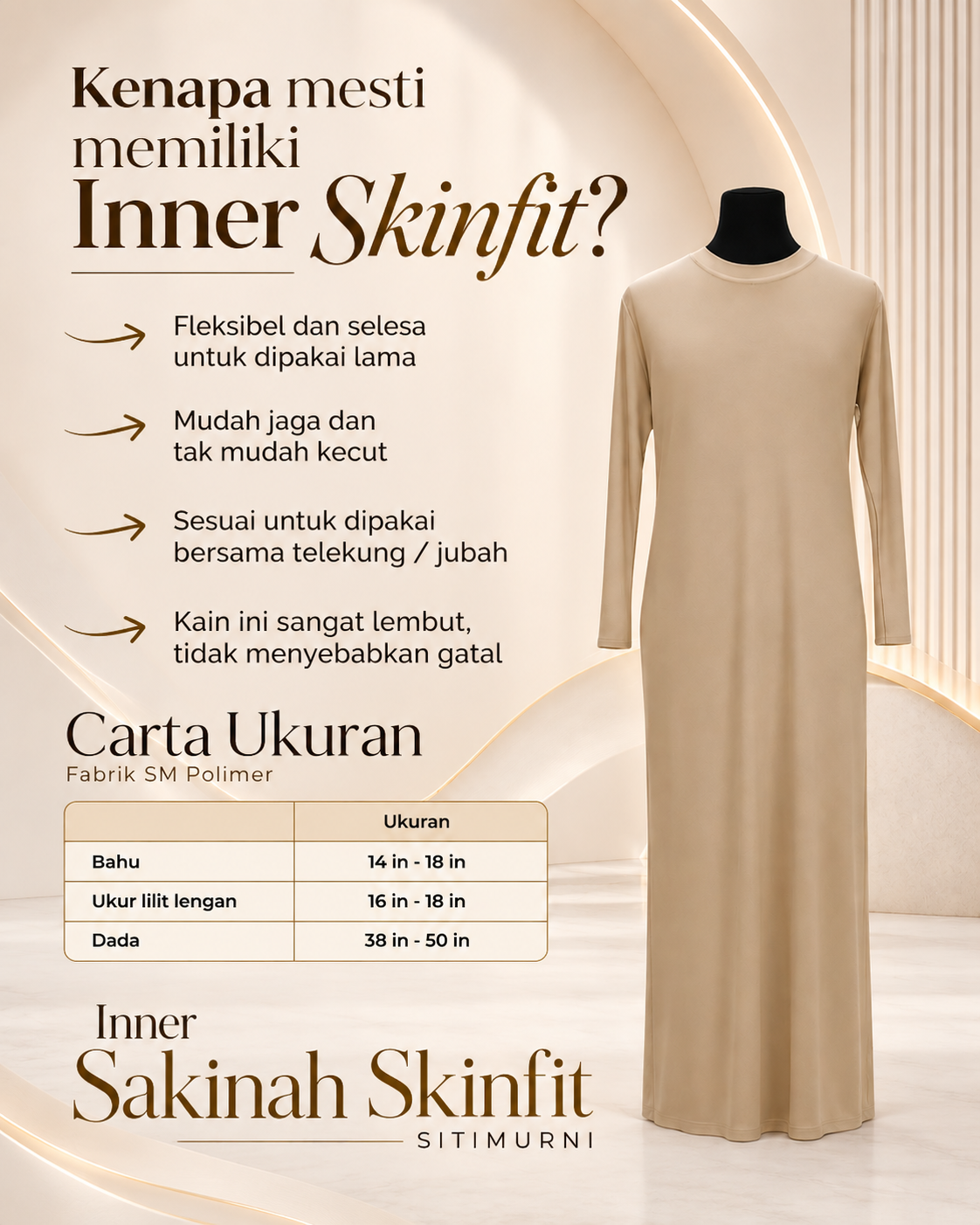 SAKINAH SKINFIT IN RISE BROWN