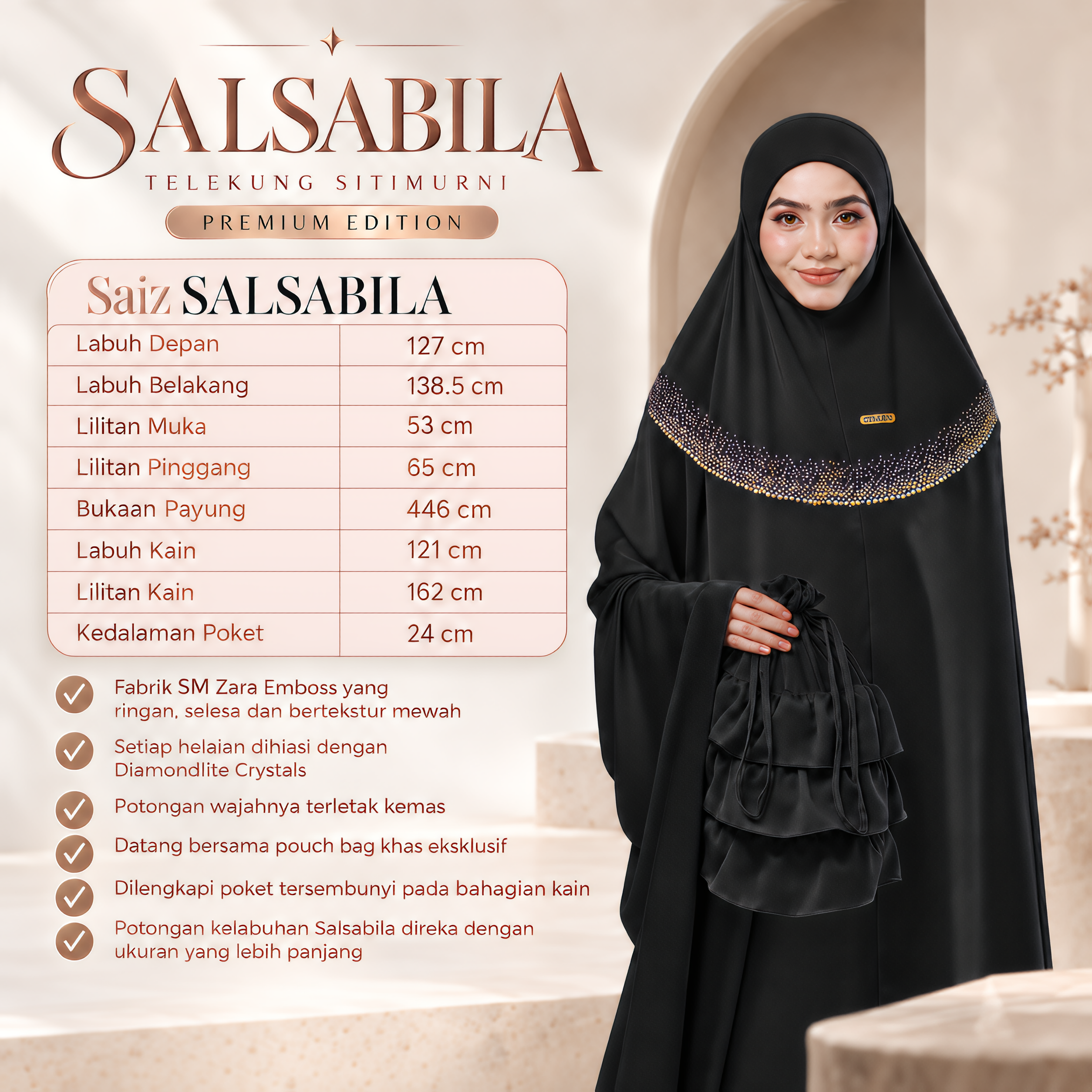 SALSABILA IN BLACK