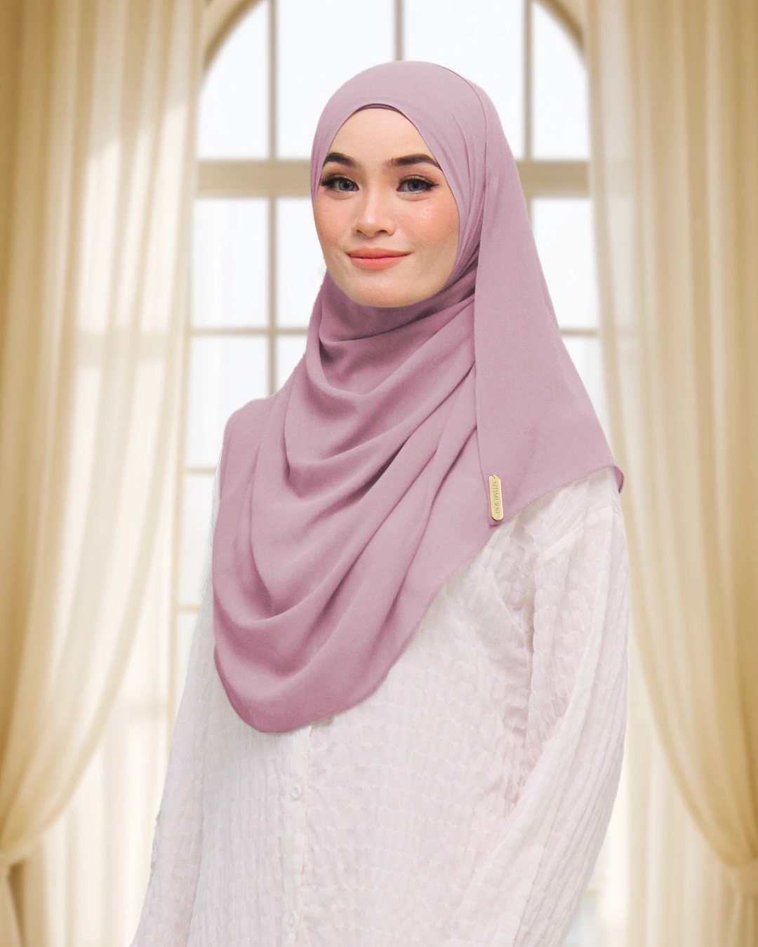 NUFA PLAIN IN PINKY CREPE